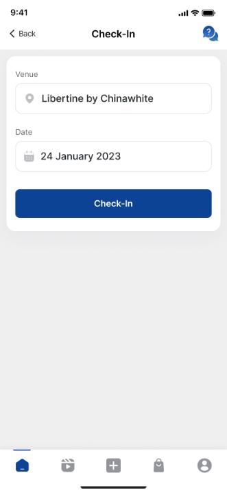 BLOC check-in completed state