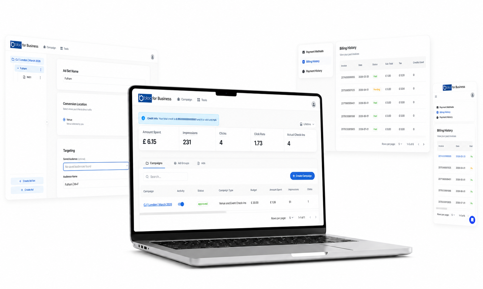 Bloc Ads Manager product interface