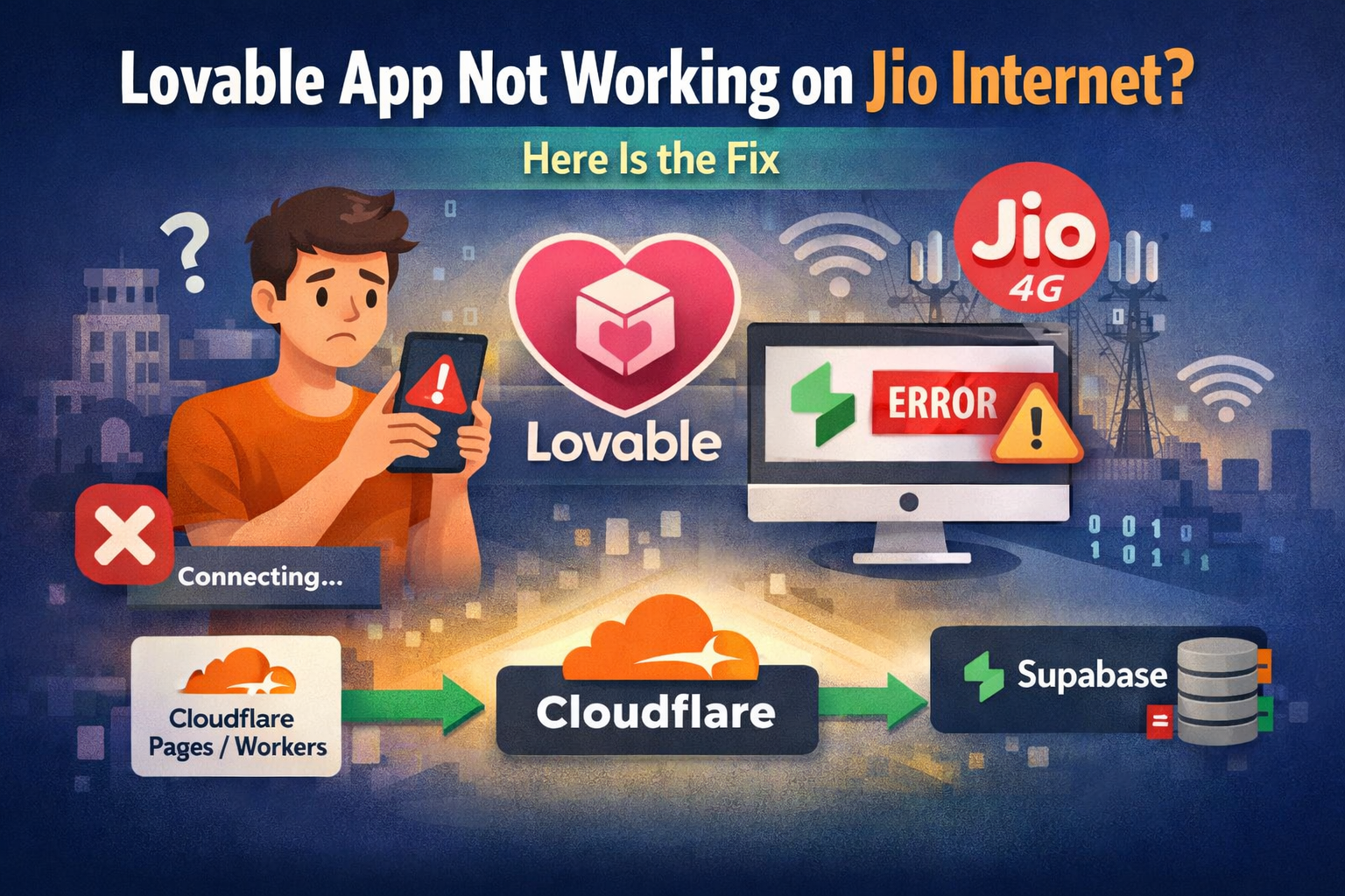 How to Fix Lovable App Not Working on Jio Internet (Supabase DNS Issue)