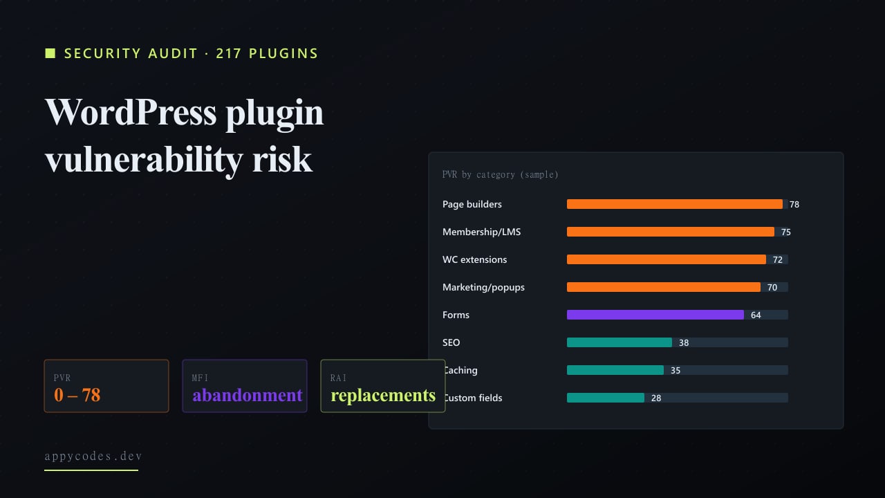 WordPress plugin vulnerability risk study