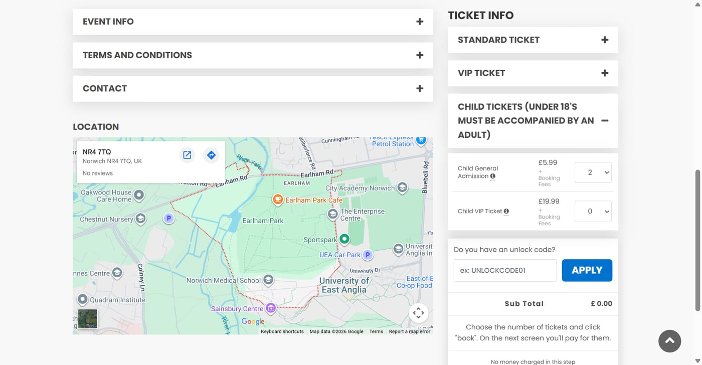 Ontick checkout — ticket selection, instalment schedule and Stripe payment in a custom Laravel flow