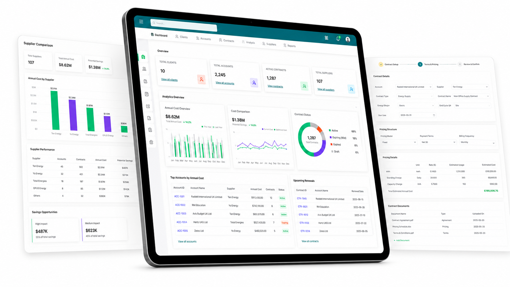 Professional Energy product interface