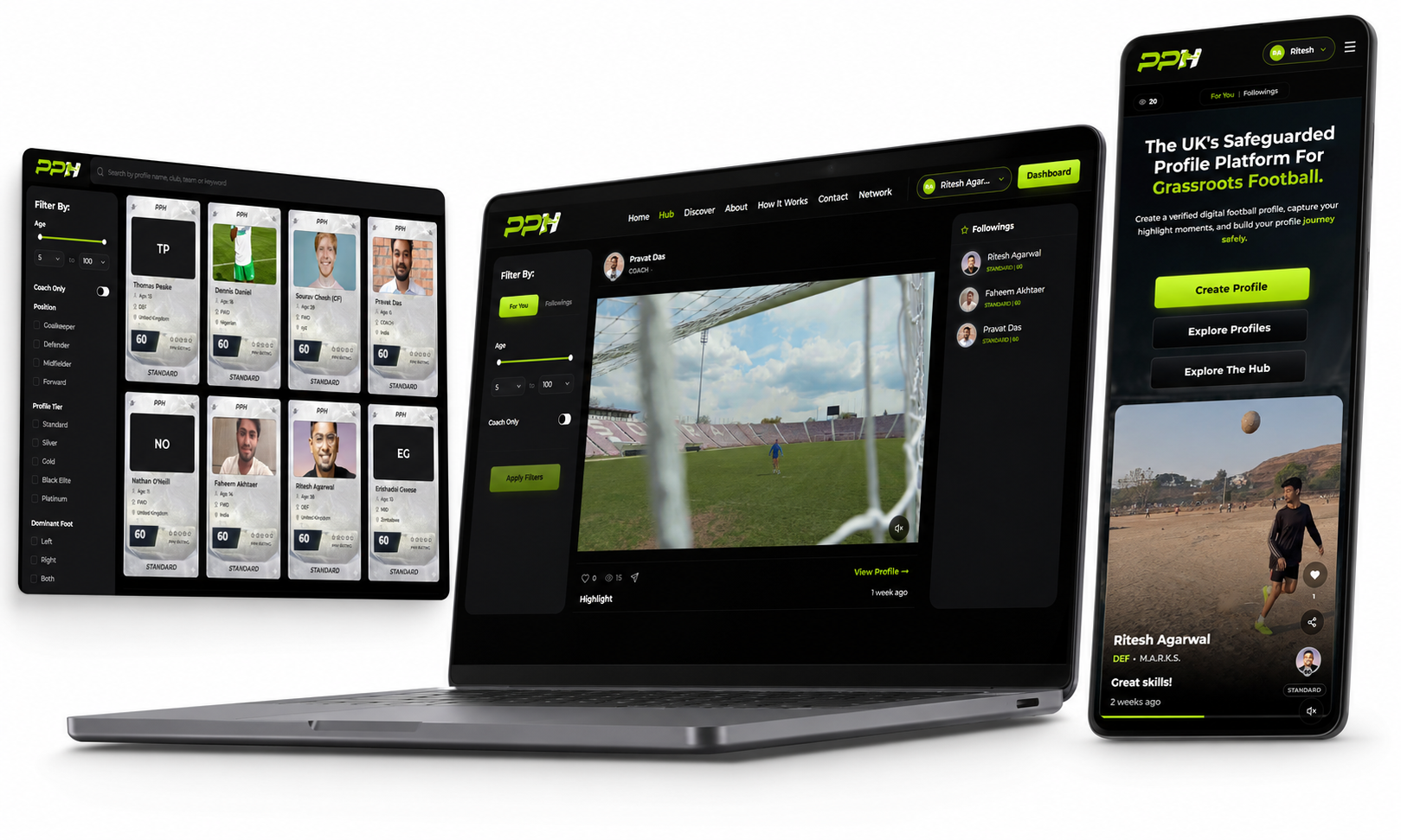 Player Profile Hub product interface