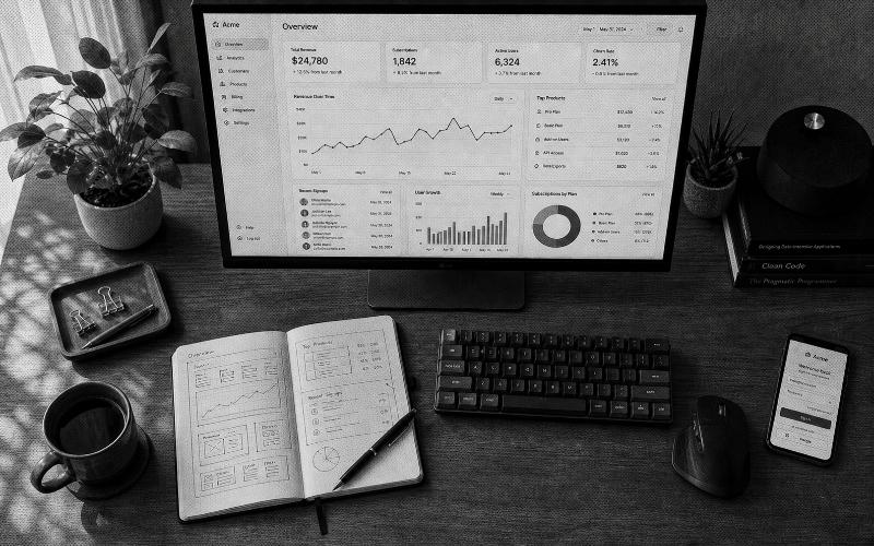 SaaS web app development team building production software