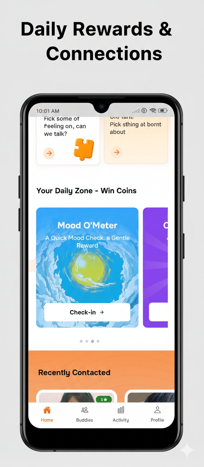 Zonely daily rewards and Mood O'Meter check-in